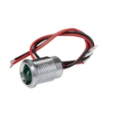 RS PRO Green Panel Mount Indicator 220V AC 3mA Lead Wire Termination IP67 Prominent 130-1093