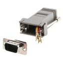 RS PRO 9-Way D-Sub to Male Male Female Female D-Sub Adapter 45mm Length Connector Adapter Female Male ADAPTER Connector RJ45