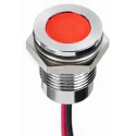 RS PRO Red Panel Mount Indicator 110V AC 6mA Lead Wire Termination IP67 Flush Bezel 130-2264