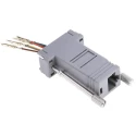 RS PRO D-Sub Adapter 9-Way D-Sub Female to RJ45 Female Plug-in Connector Taiwan 625-6243
