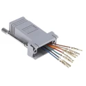 RS PRO D-Sub Adapter 9-Way D-Sub Female to RJ45 Female Plug-in Connector Taiwan 625-6243