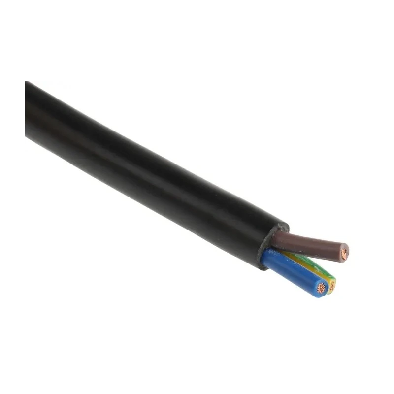 RS PRO Unterminated to CEE 7/7 Power Cord 2.5m 250V 10A Black PVC Jacket 626-6600