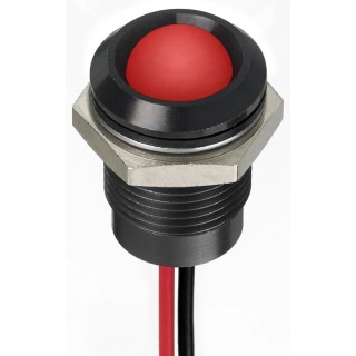 RS PRO Red Panel Mount Indicator 24V DC 20mA Lead Wire Termination IP67 Prominent 130-2278