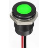 RS PRO Green Panel Mount Indicator 12V DC 20mA Lead Wire Termination Flush Bezel IP67 130-2293