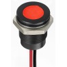 RS PRO Red Panel Mount Indicator LED 12V DC 20mA Lead Wire Termination IP67 Flush Bezel 130-2292
