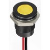 RS PRO Yellow Panel Mount Indicator 24V DC 20mA Lead Wire Termination IP67 Flush Bezel 130-2299