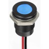 RS PRO Blue Panel Mount Indicator 12V DC 20mA Lead Wire Termination IP67 Flush Bezel 130-2295