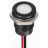 RS PRO White Panel Mount Indicator, 24V DC, 20mA, Lead Wire Termination, IP67, Flush Bezel 130-2301