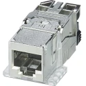 Phoenix Contact CUC Series RJ45 Connector Female Panel Mount Cat6a Shielded Straight 1 Port 8 Way RJ45