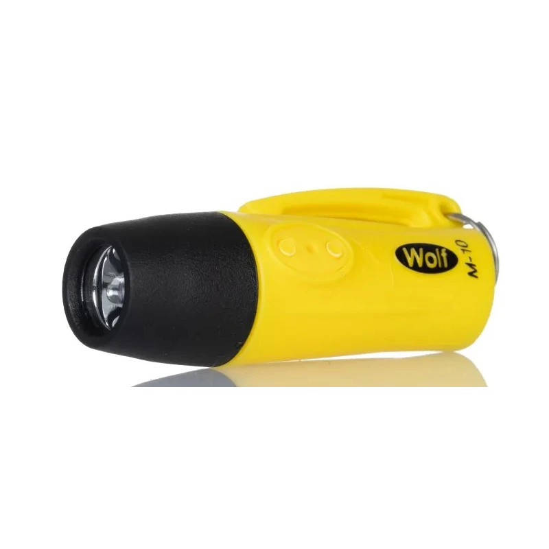 Wolf Safety IECEx, ATEX Certified LED Pocket Torch Yellow 30 cd, 68 mm M-10