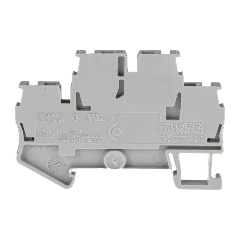 Phoenix Contact Double Level Terminal Block Grey 0.08mm² to 4 mm² Wire Size 22A 500V STTB 2.5 Series 3031270