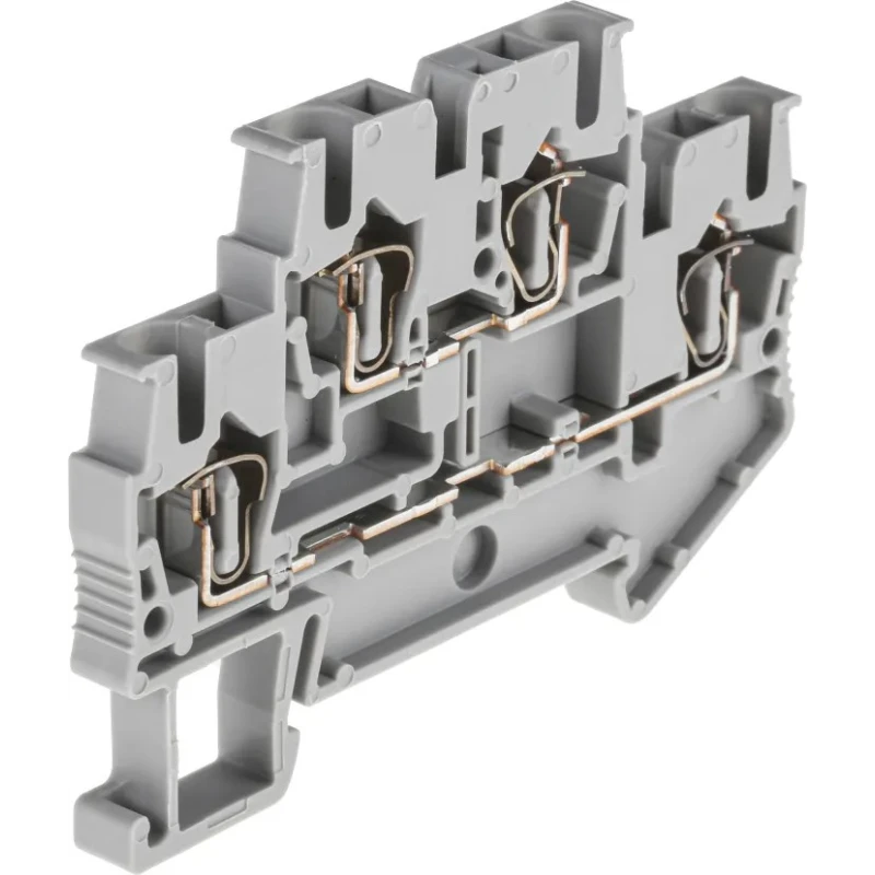 Phoenix Contact Double Level Terminal Block Grey 0.08mm² to 4 mm² Wire Size 22A 500V STTB 2.5 Series 3031270