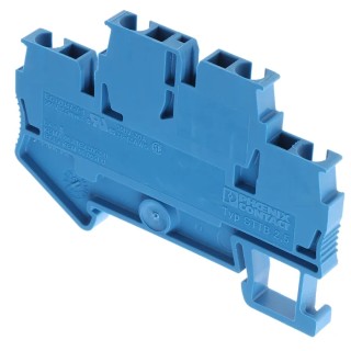 Phoenix Contact Double Level Terminal Block Blue 0.08mm² to 4 mm² 22A 500V Spring Cage Termination 3031283