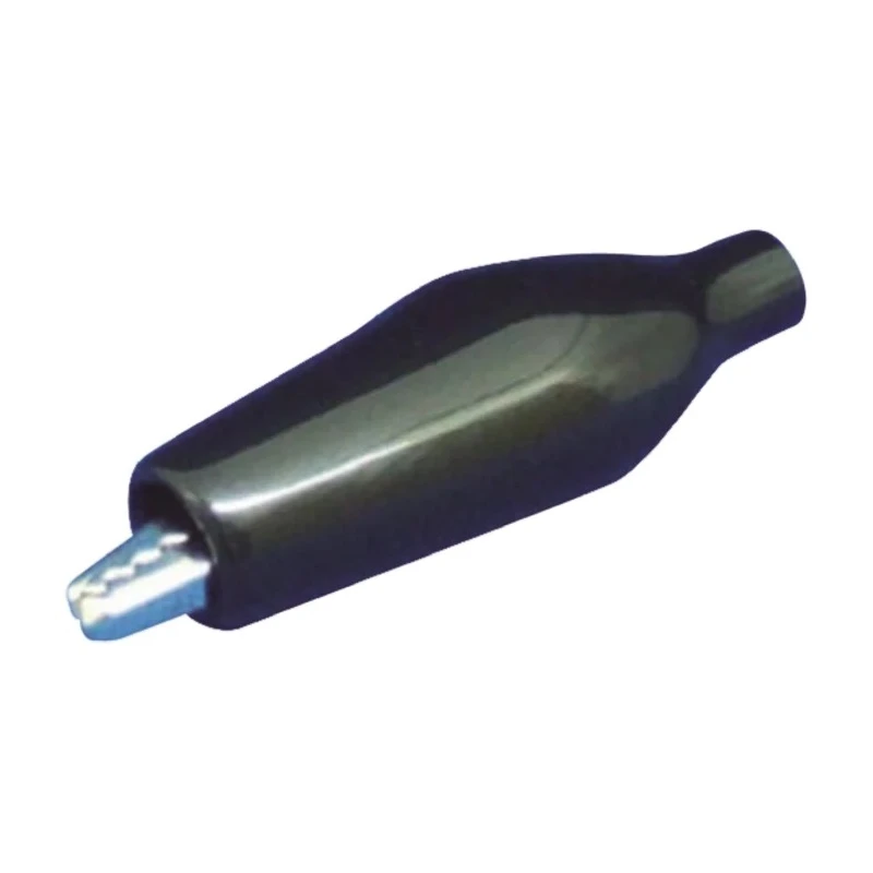 Sato Parts Black Crocodile Clip Brass Contact Insulated 3A Current C-4-S-B
