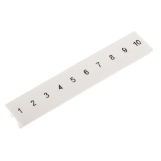 Phoenix Contact Marker Strip for Use with DIN Rail Terminal Blocks, White, Series ZB5.LGS :01 -10, Model 1050017:0001