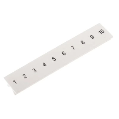Phoenix Contact Marker Strip for Use with DIN Rail Terminal Blocks, White, Series ZB5.LGS :01 -10, Model 1050017:0001