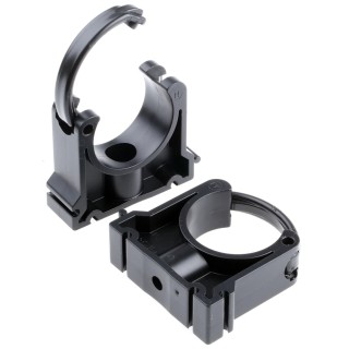 Georg Fischer Galvanised Polypropylene Black Saddle Clamp Pipe Clip Fixing Hole Diameter 7mm 167061089
