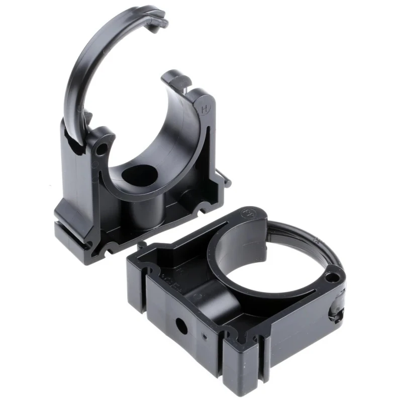 Georg Fischer Galvanised Polypropylene Black Saddle Clamp Pipe Clip Fixing Hole Diameter 7mm 167061089