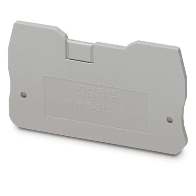 Phoenix Contact D-QTC 1.5 Series End Cover for Use with DIN Rail Terminal Blocks 3205161