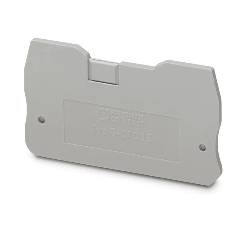 Phoenix Contact D-QTC 1.5 Series End Cover for Use with DIN Rail Terminal Blocks 3205161