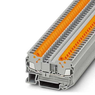 Phoenix Contact QTC 2.5 Series Feed Through Terminal Block, Grey, 24A, 800V, Quick Connect, 1-Level, IECEx 3206416