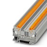 Phoenix Contact QTC 2.5 Series Feed Through Terminal Block, Grey, 24A, 800V, Quick Connect, 1-Level, IECEx 3206416
