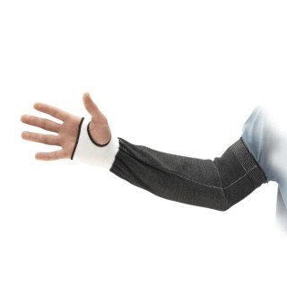Ansell Reusable High Performance Polyethylene Cut Resistant Arm Protector Black White 16 in 11251160-W