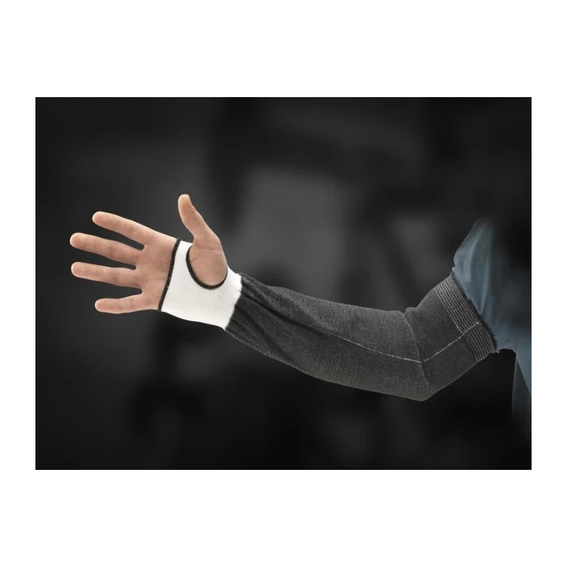 Ansell Reusable High Performance Polyethylene Cut Resistant Arm Protector Black White 16 in 11251160-W