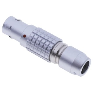 LEMO Circular Connector, 4 Contacts, Cable Mount, 12 mm Size, Plug Male, IP50 Protection, Brass Housing FGG.1B.304.CLAD62