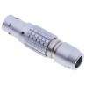 LEMO Circular Connector, 4 Contacts, Cable Mount, 12 mm Size, Plug Male, IP50 Protection, Brass Housing FGG.1B.304.CLAD62