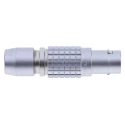 LEMO Circular Connector, 4 Contacts, Cable Mount, 12 mm Size, Plug Male, IP50 Protection, Brass Housing FGG.1B.304.CLAD62
