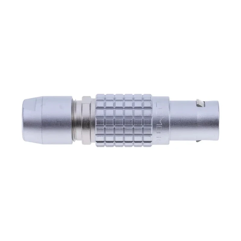 LEMO Circular Connector, 4 Contacts, Cable Mount, 12 mm Size, Plug Male, IP50 Protection, Brass Housing FGG.1B.304.CLAD62