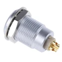 LEMO Circular Connector Panel Mount 3 Contacts Socket Female 10 mm 1700V Brass Housing Gold Plated Contacts EGG.0B.303.CLL