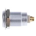 LEMO Circular Connector Panel Mount 3 Contacts Socket Female 10 mm 1700V Brass Housing Gold Plated Contacts EGG.0B.303.CLL