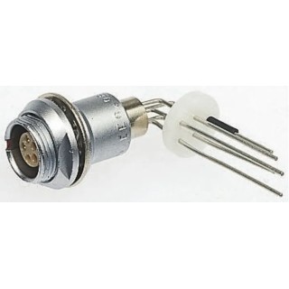 LEMO Circular Connector 2 Contacts Panel Mount 12 mm Socket Female IP50 0B Series EEG.0B.302.CLV