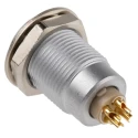 LEMO Circular Connector 4 Contacts Panel Mount 10 mm Connector Socket Female IP50 0B Series EGG.0B.304.CLL