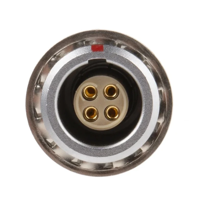 LEMO Circular Connector 4 Contacts Panel Mount 10 mm Connector Socket Female IP50 0B Series EGG.0B.304.CLL