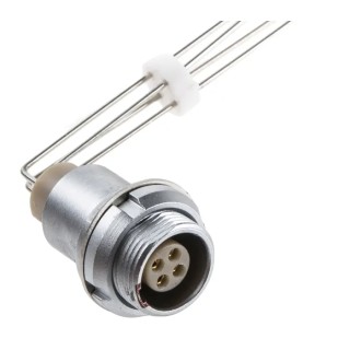 LEMO Circular Connector, 4 Contacts, Panel Mount, 12 mm, Socket, Female, IP50, 0B Series EEG.0B.304.CLV