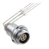 LEMO Circular Connector, 4 Contacts, Panel Mount, 12 mm, Socket, Female, IP50, 0B Series EEG.0B.304.CLV