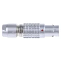 LEMO Circular Connector Cable Mount Plug Male 6 Contacts 12 mm IP50 Brass Gold Over Nickel Contact FGG.1B.306.CLAD62