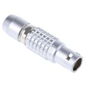 LEMO Circular Connector Cable Mount Plug Male 6 Contacts 12 mm IP50 Brass Gold Over Nickel Contact FGG.1B.306.CLAD62