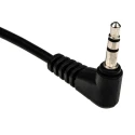 Switchcraft Male Plug to Male 3.5 mm Stereo Jack Auxiliary Cable Black 1.8 m 36HR07236X