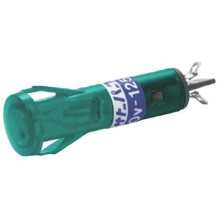 Sato Parts Green Panel Mount Indicator, 100V AC, 125V AC, Solder Tab Termination BN-60-1-G