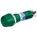 Sato Parts Green Panel Mount Indicator, 100V AC, 125V AC, Solder Tab Termination, Prominent Bezel BN-5701-1-G