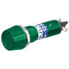 Sato Parts Green Panel Mount Indicator, 100V AC, 125V AC, Solder Tab Termination, Prominent Bezel BN-5701-1-G