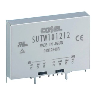 Cosel Isolated Dual Output DC/DC Converter 30 V dc, -30 V dc, 350 mA Output Current, 18 V - 24 V dc Input, 10.5 W SUTW102415