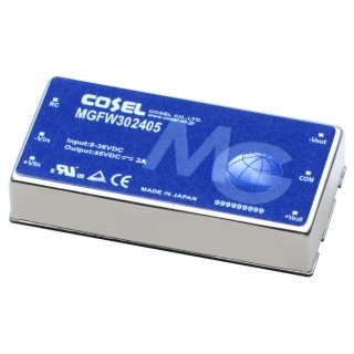 Cosel DC/DC Converter Dual Output 30V dc, -30 V dc, 1 A Output, 48V and 18V Input, 30 W PCB Mount MGFW304815-R