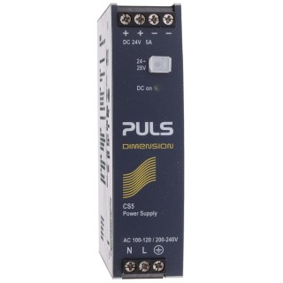TRACOPOWER DIMENSION Switched Mode DIN Rail Power Supply 1-Phase 240V AC Input 28V DC, 5A Output, 120W CS5.241