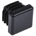 RS PRO Black Polyethylene Square Tube Plug 20 mm 629-0120