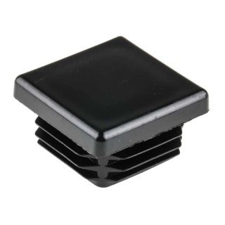 RS PRO Black Polyethylene Square Tube Plug 30 mm 629-0136